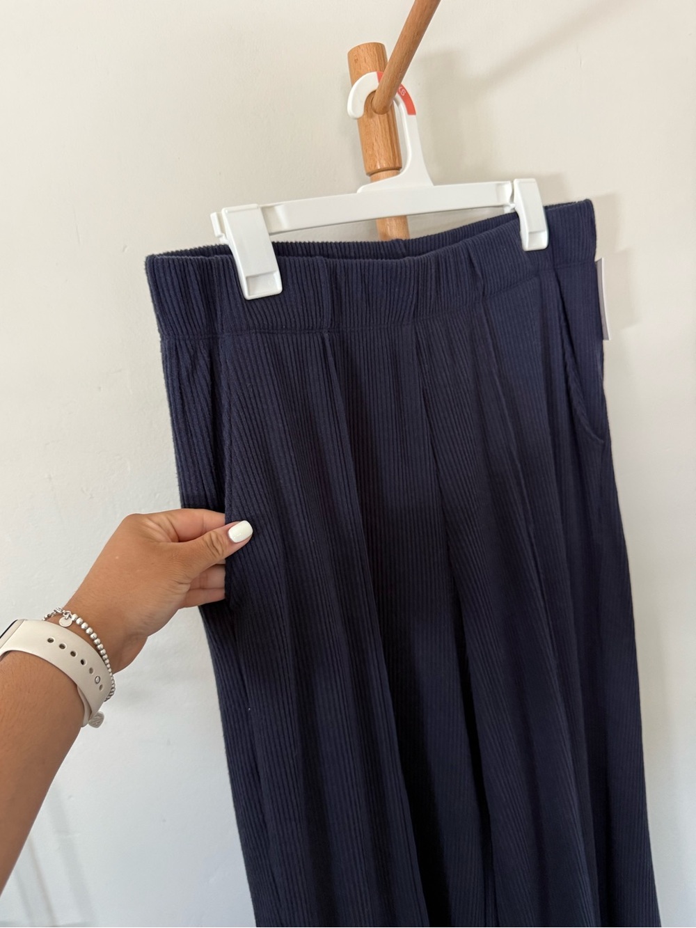 LC Lauren Conrad Navy Blue Wide Leg Pants Women’s Size Large NWT - Picture 8 of 8